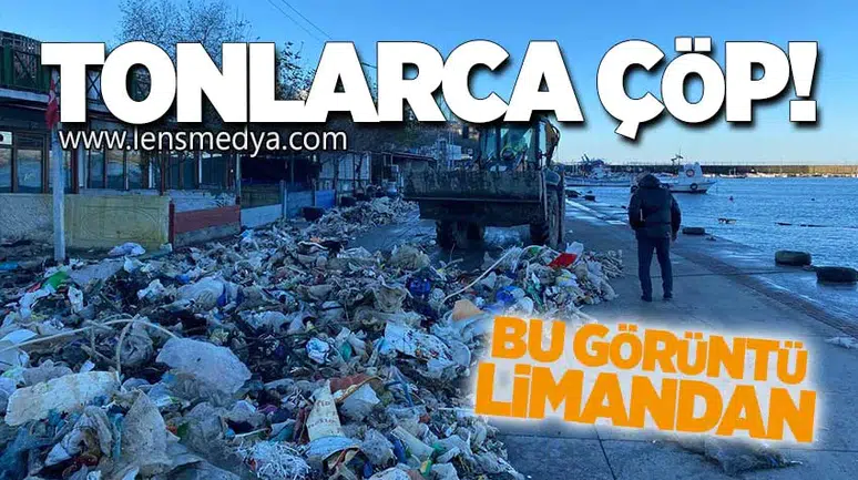 Bu Görüntü Limandan! Tonlarca Çöp Temizleniyor