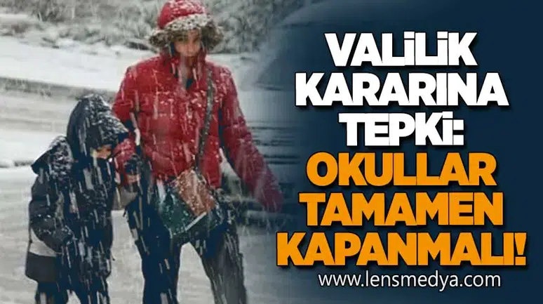 Kısmi Tatil Yetmez, Okullar Tamamen Kapanmalı