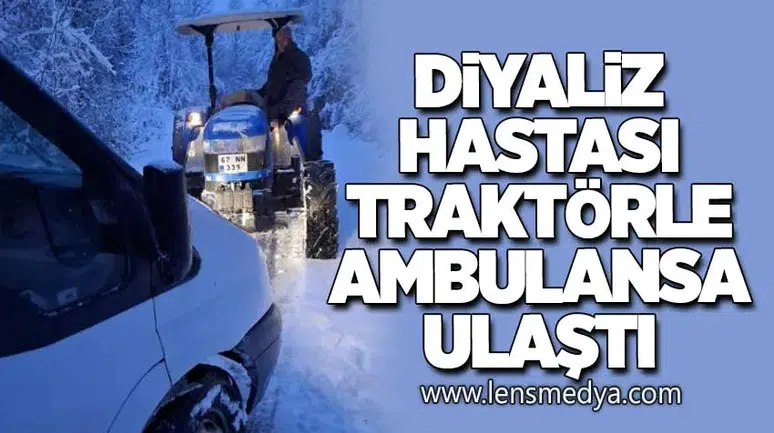 Diyaliz Hastası Traktörle Ambulansa Ulaştı