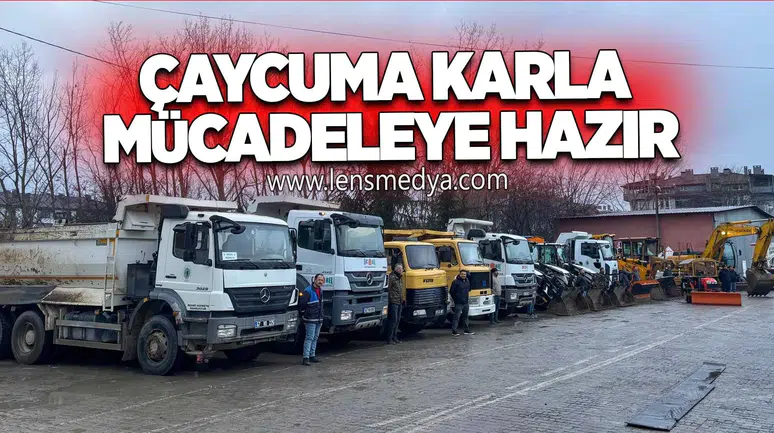 Çaycuma Belediyesi karla mücadeleye hazır