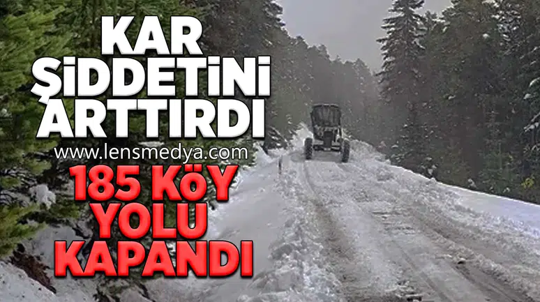 185 Köy yolu kapandı!