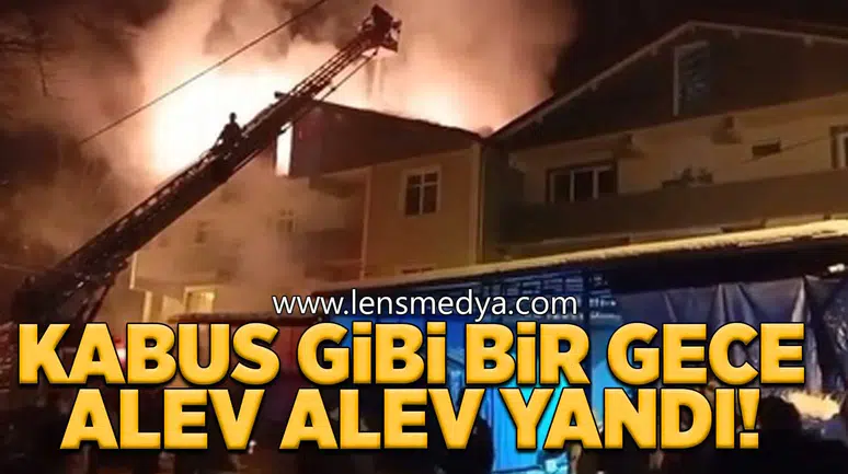Kabus gibi bir gece... Alev alev yandı!
