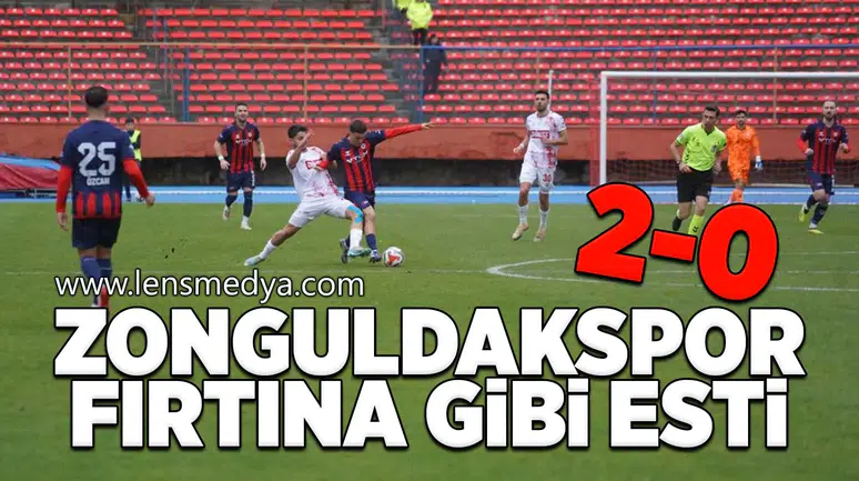 Zonguldakspor fırtına gibi esti!