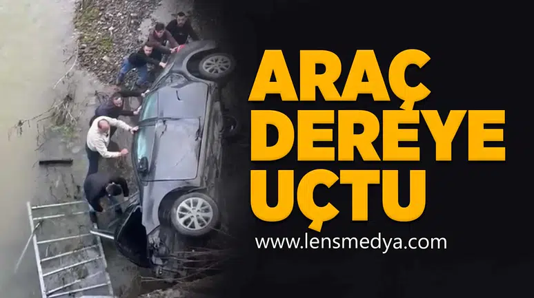 Araç dereye uçtu!