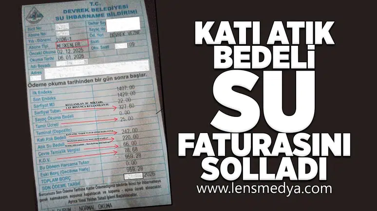 Katı atık bedeli su faturasını solladı!