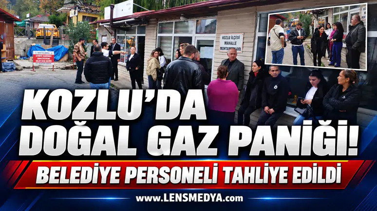 Kozlu'da doğal gaz paniği... Belediye personeli tahliye edildi!