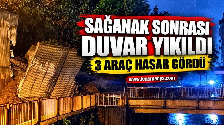 Çateş lojmanlarında duvar çöktü!