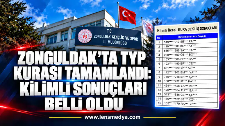 ZONGULDAK’TA TYP KURASI TAMAMLANDI: KİLİMLİ SONUÇLARI BELLİ OLDU