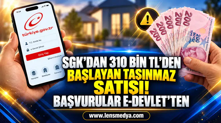 SGK’DAN 310 BİN TL’DEN BAŞLAYAN TAŞINMAZ SATIŞI! BAŞVURULAR E-DEVLET’TEN