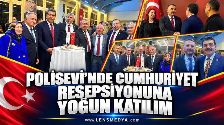 Polisevi’nde Cumhuriyet resepsiyonuna yoğun katılım