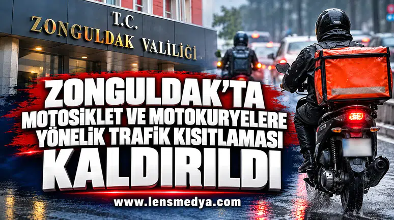 Zonguldak’ta motosiklet ve motokuryelere yönelik trafik kısıtlaması kaldırıldı