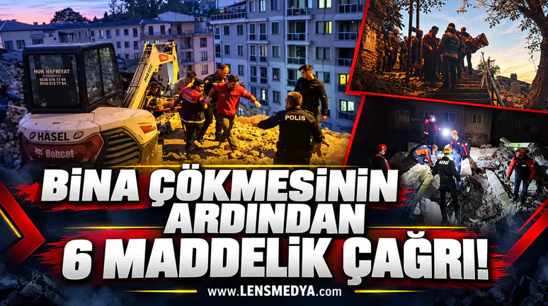 Zonguldak'ta bina çökmesinin ardından 6 maddelik çağrı!