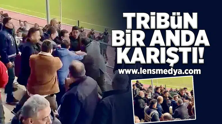 Tribün bir anda karıştı!