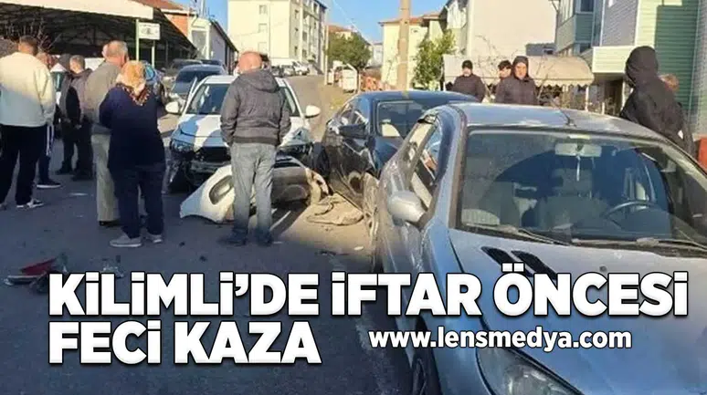 Kilimli'de iftar öncesi feci kaza!