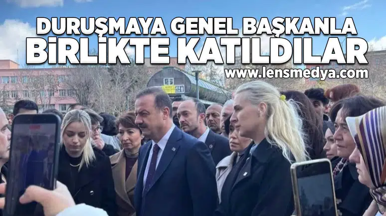 Duruşmaya genel başkanla birlikte katıldılar!