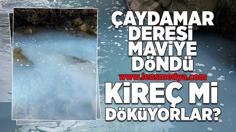 Zonguldak’ta Derede Korkutan Görüntü: Çaydamar Deresi Maviye Büründü!