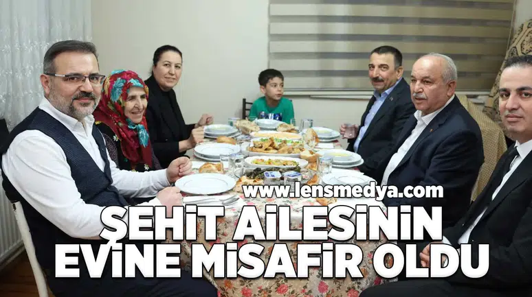 Vali Hacıbektaşoğlu Şehit ailesinin evine misafir oldu