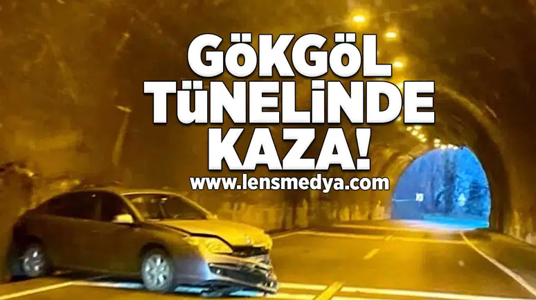 Gökgöl Tüneli'nde kaza!