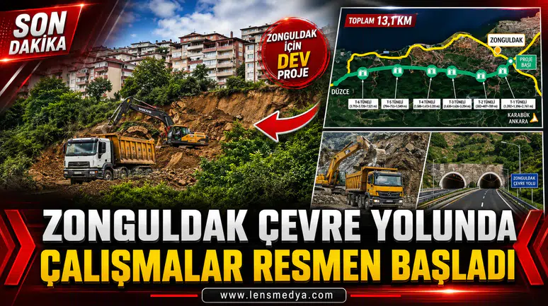 Zonguldak çevre yolunda çalışmalar resmen başladı!