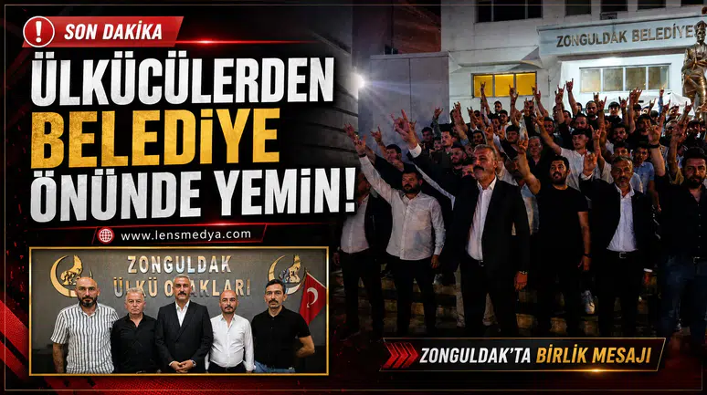 Ülkücülerden belediye önünde yemin!