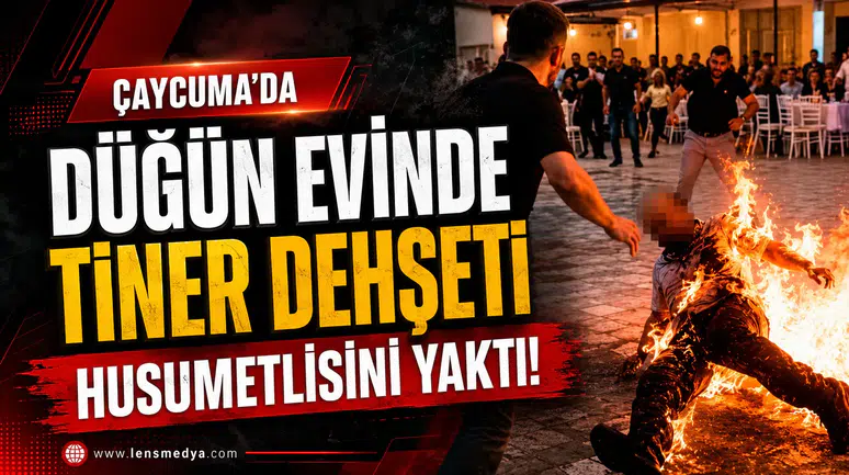 HUSUMETLİSİNİ TİNER DÖKEREK YAKTI!