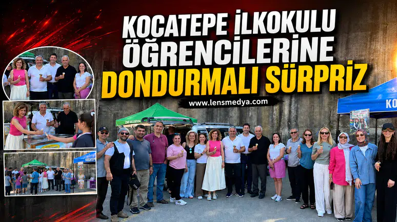 KOCATEPE İLKOKULU ÖĞRENCİLERİNE DONDURMALI SÜRPRİZ