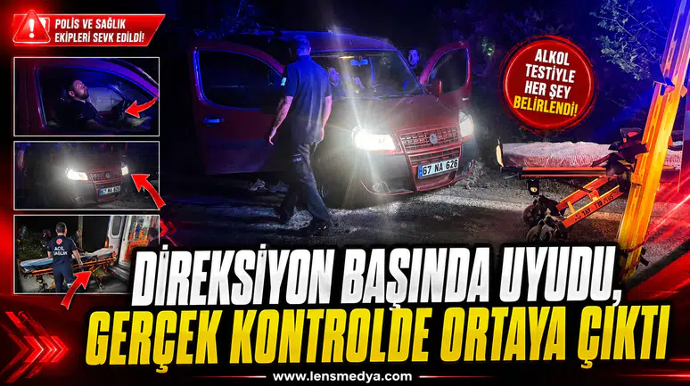 Direksiyon Başında uyuya kaldı