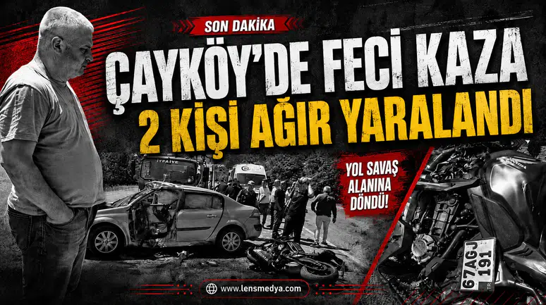 Çayköy'de feci kaza!