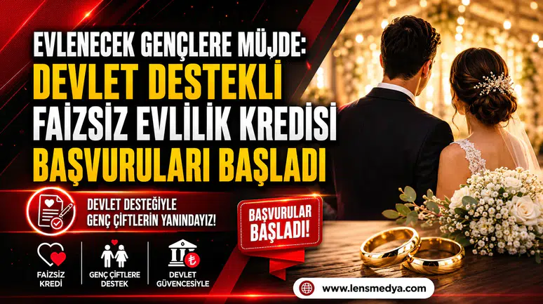 Evlenecek gençlere müjde: Devlet destekli faizsiz evlilik kredisi başvuruları başladı