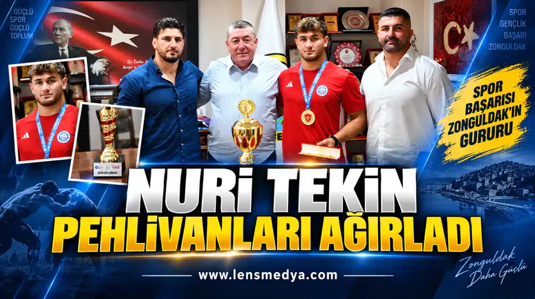 NURİ TEKİN PEHLİVANLARI AĞIRLADI