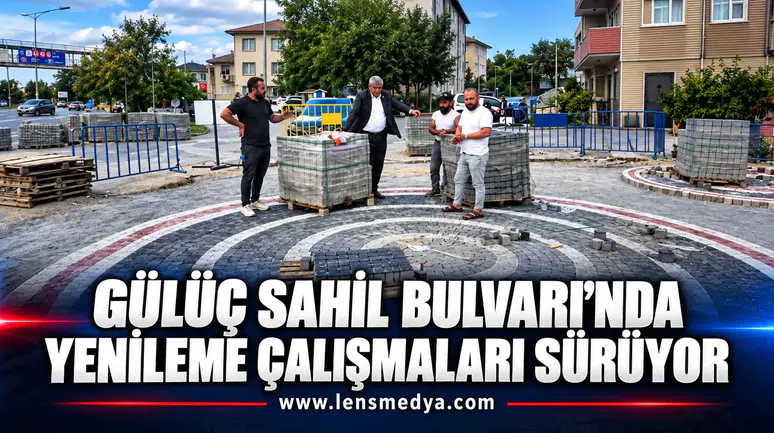 Gülüç Sahil Bulvarı’nda Begonit Taş Döşemesine Başlandı