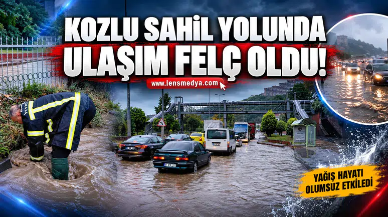 Kozlu Sahil yolunda ulaşım felç oldu!