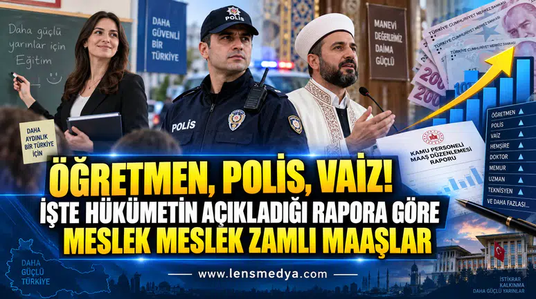 ÖĞRETMEN, POLİS, VAİZ! İŞTE MESLEK MESLEK 2027 ZAMLI MAAŞLARI
