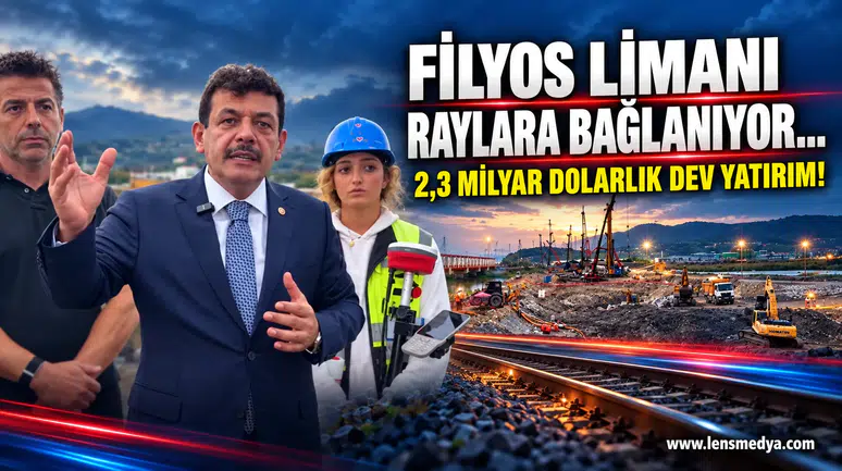 2,3 MİLYAR TL’LİK FİLYOS LİMANI DEMİRYOLU BAĞLANTI HATTINDA ÇALIŞMALAR HIZLA SÜRÜYOR