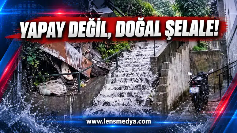 Yapay değil, doğal şelale!