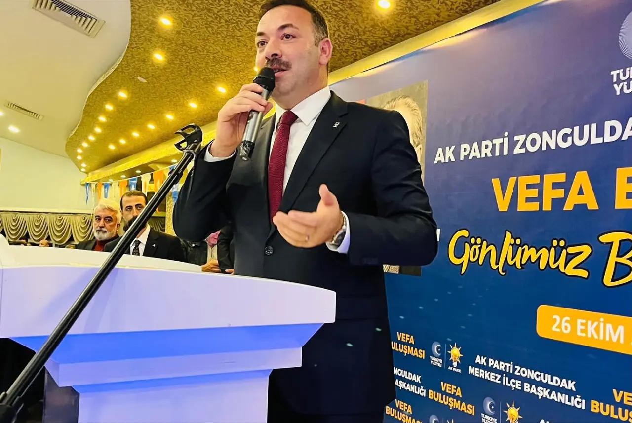 şunu diyen bir yazı 'IT// المس ស្ YU TU AK PARTİ ZONGULD VEFA E Göntümüz E 歌画 26 EKİM VEFA ULUŞMASI พรน AK NGULDAK AKPAMRS MERKEZ PARTİ AŞKANLIĞI VEFA İLÇE ZONGULDAK VEFA BULUSMASI BAŞKANLIĞI BULU VE BULUSMA TRy' görseli olabilir