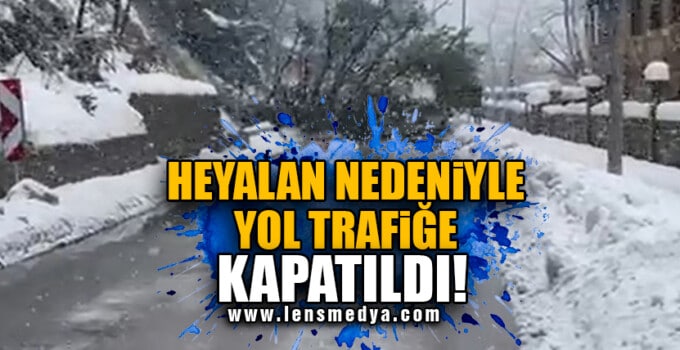 HEYALAN NEDENİYLE YOL TRAFİĞE KAPATILDI!