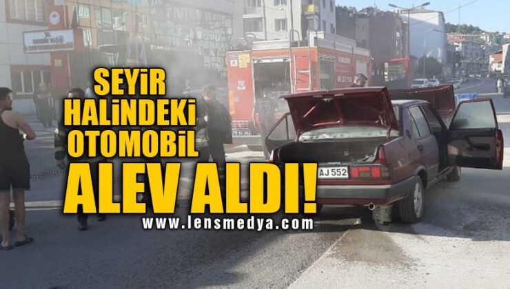SEYİR HALİNDEKİ OTOMOBİL ALEV ALDI!