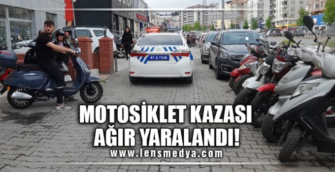 MOTOSİKLET KAZASI… AĞIR YARALANDI!